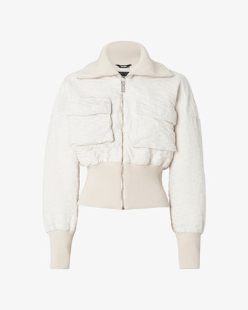 Gcds Canvas Monogram Cropped Bomber | Women Outerwear Off White | GCDS Spring/Summer 2023